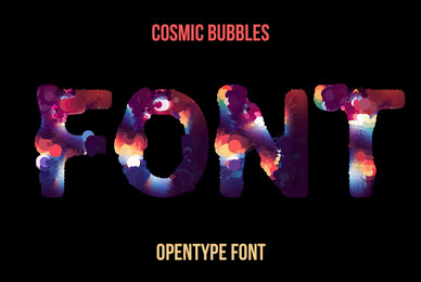 Cosmic Bubbles SVG Font