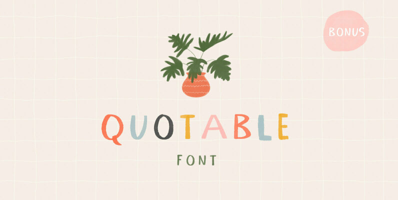 Quotable Colour Font