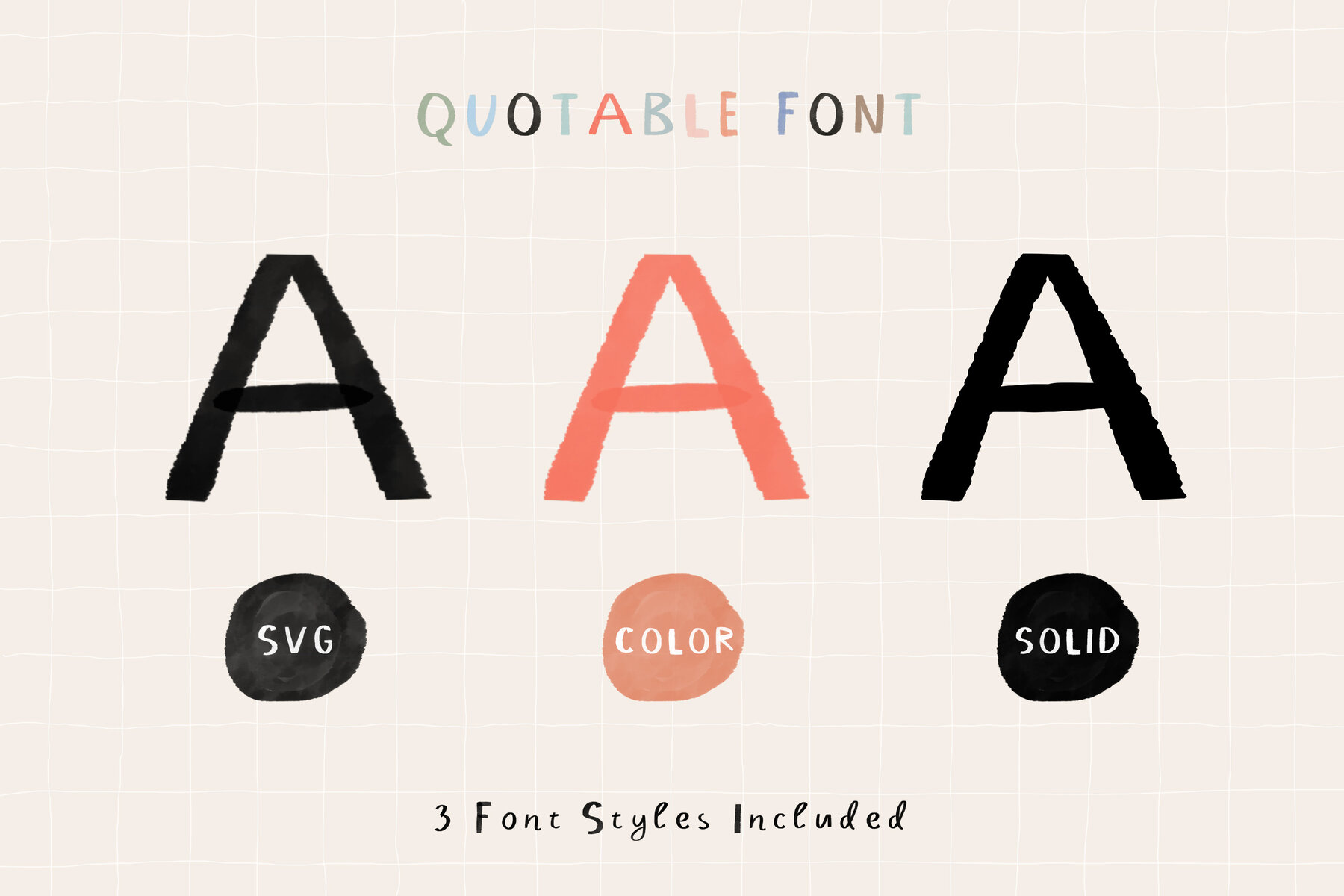 Quotable Colour Font 6