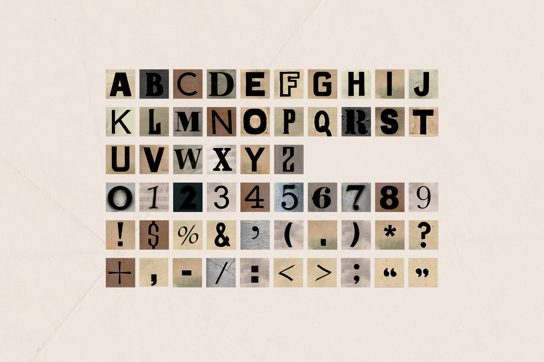 Craft Collage SVG Font 4