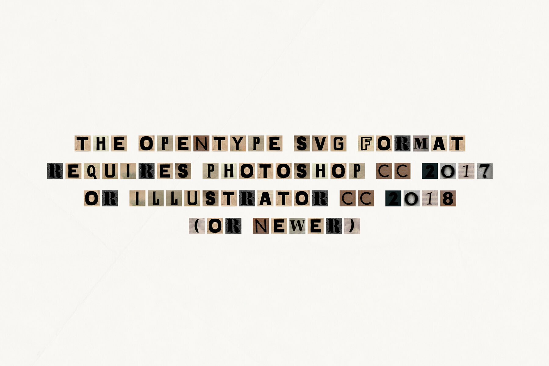 Craft Collage SVG Font 5
