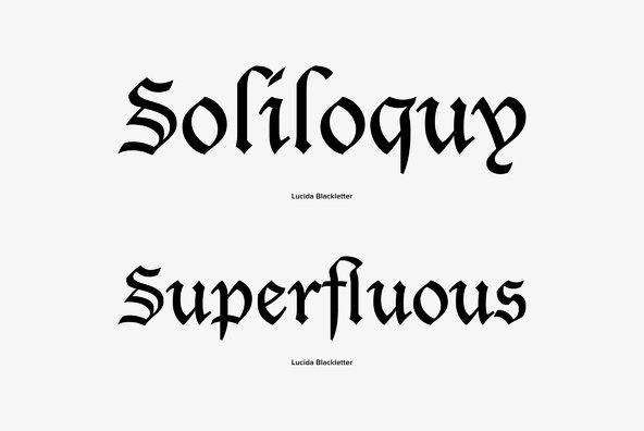 Lucida Blackletter Lucida Blackletter