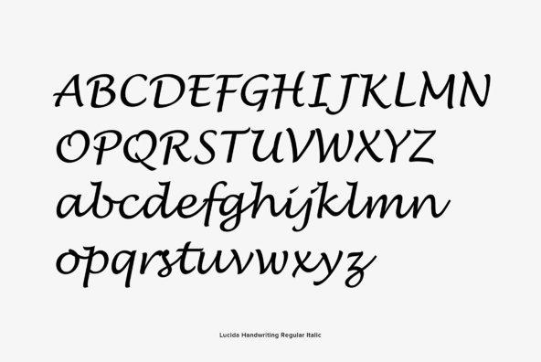 Lucida Handwriting Lucida Handwriting