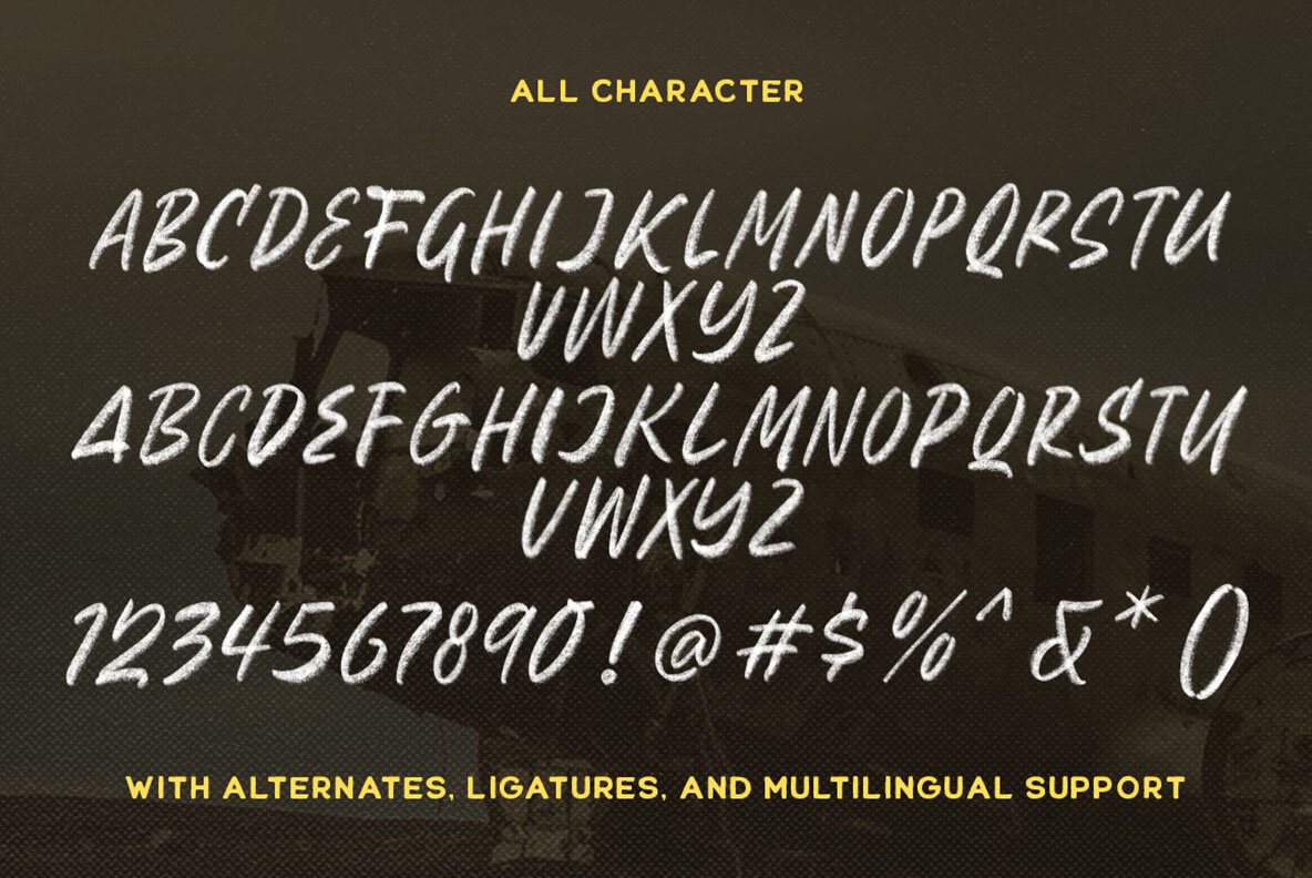 Monstroux Brush SVG Font 9