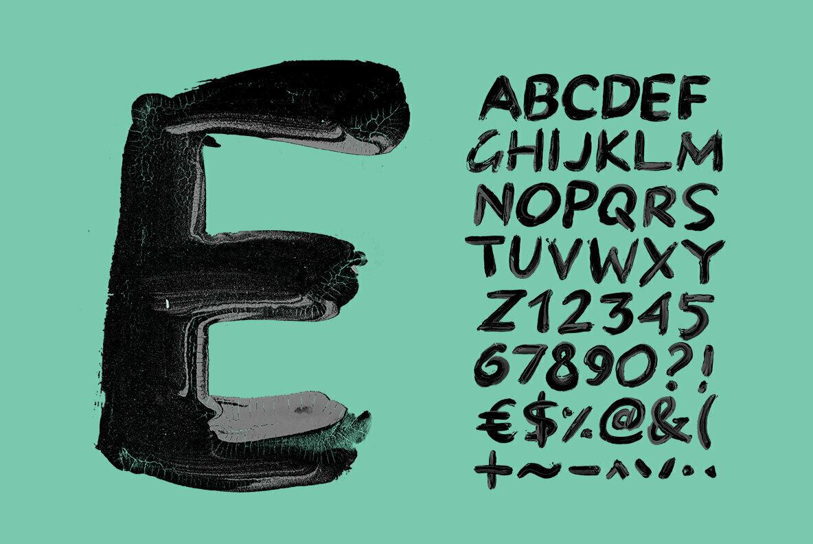 Black Paint SVG Font 2