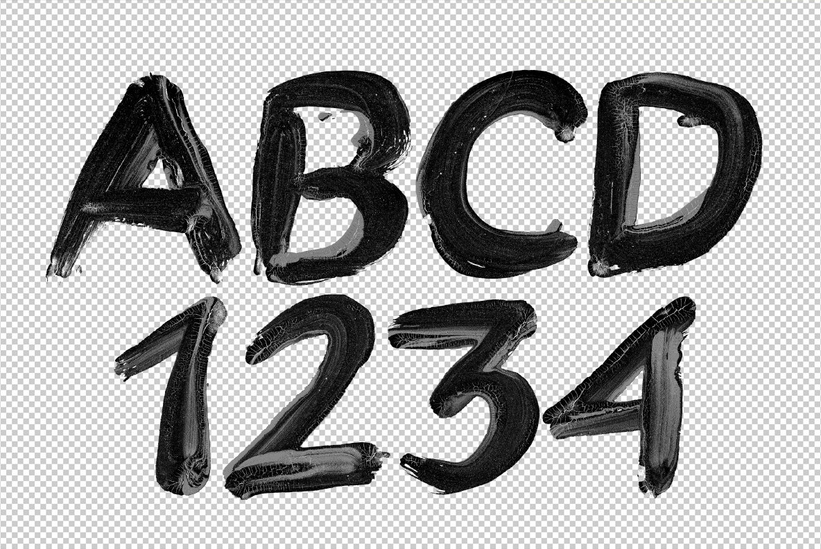 Black Paint SVG Font 9
