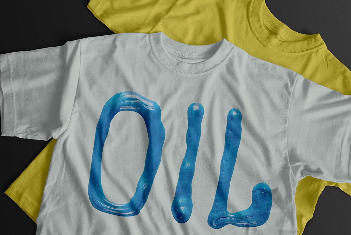Oil Blue SVG Font 8