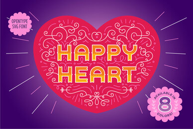Happy Heart SVG Font