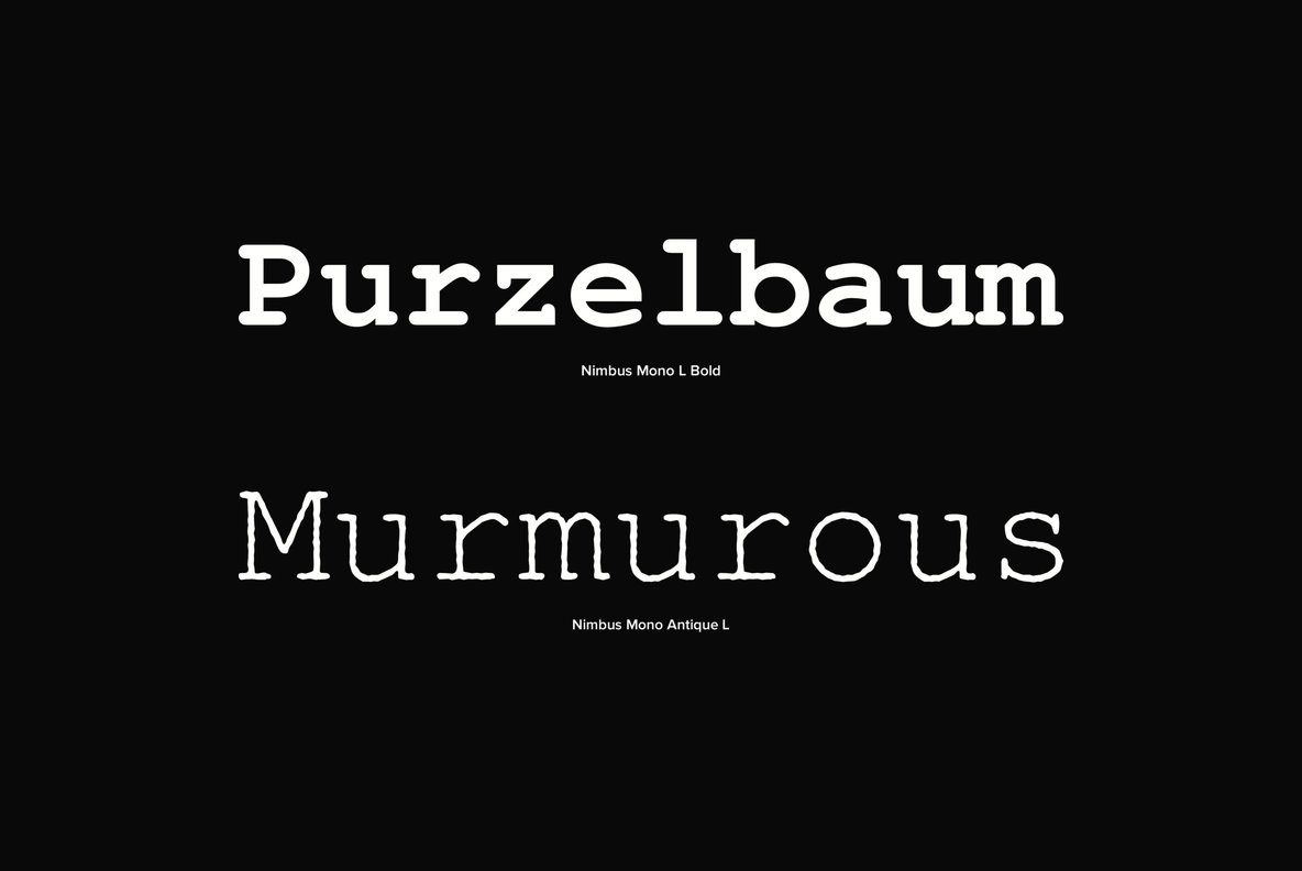Nimbus Monospace Nimbus Monospace