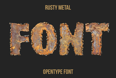 Rusty Metal SVG Font