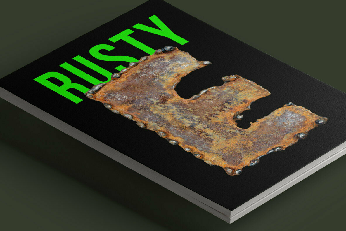 Rusty Metal SVG Font 3