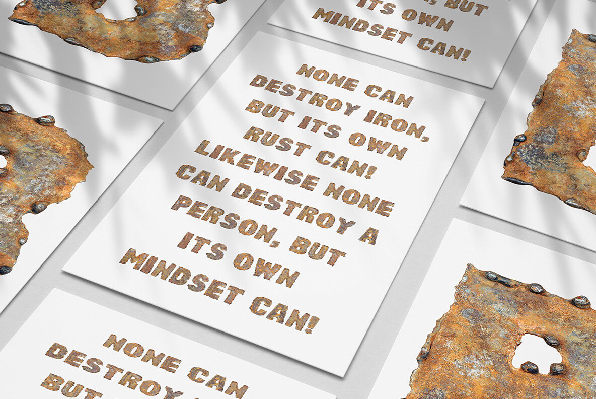 Rusty Metal SVG Font 6