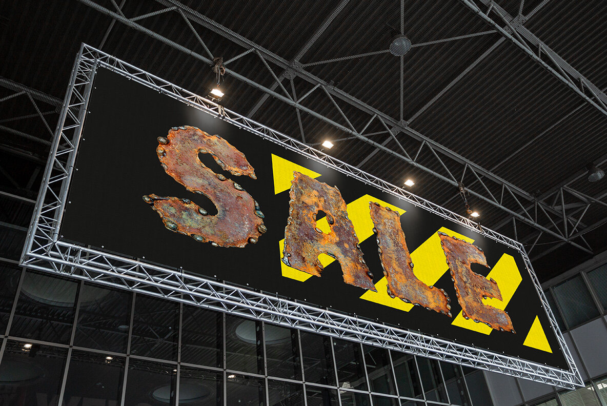 Rusty Metal SVG Font 7