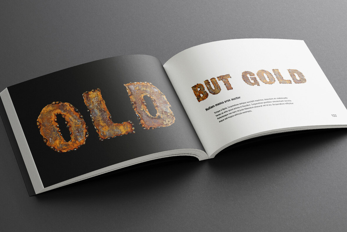 Rusty Metal SVG Font 8