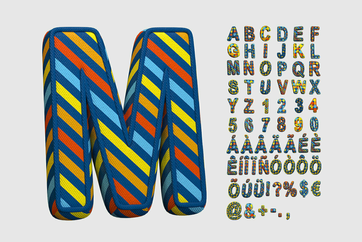 Color Textile SVG Font 2
