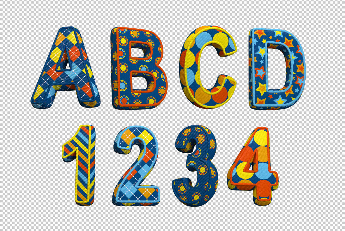 Color Textile SVG Font 9