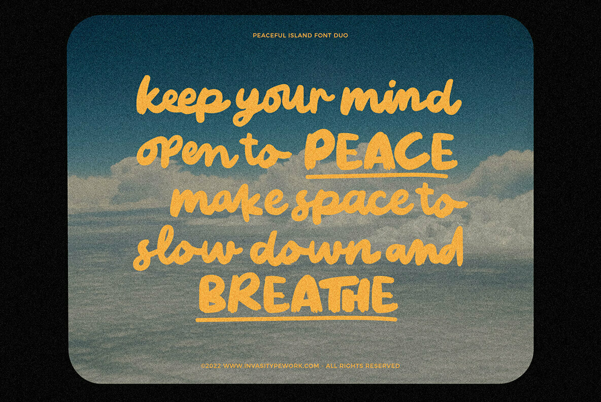 Peaceful Island Font Duo 2
