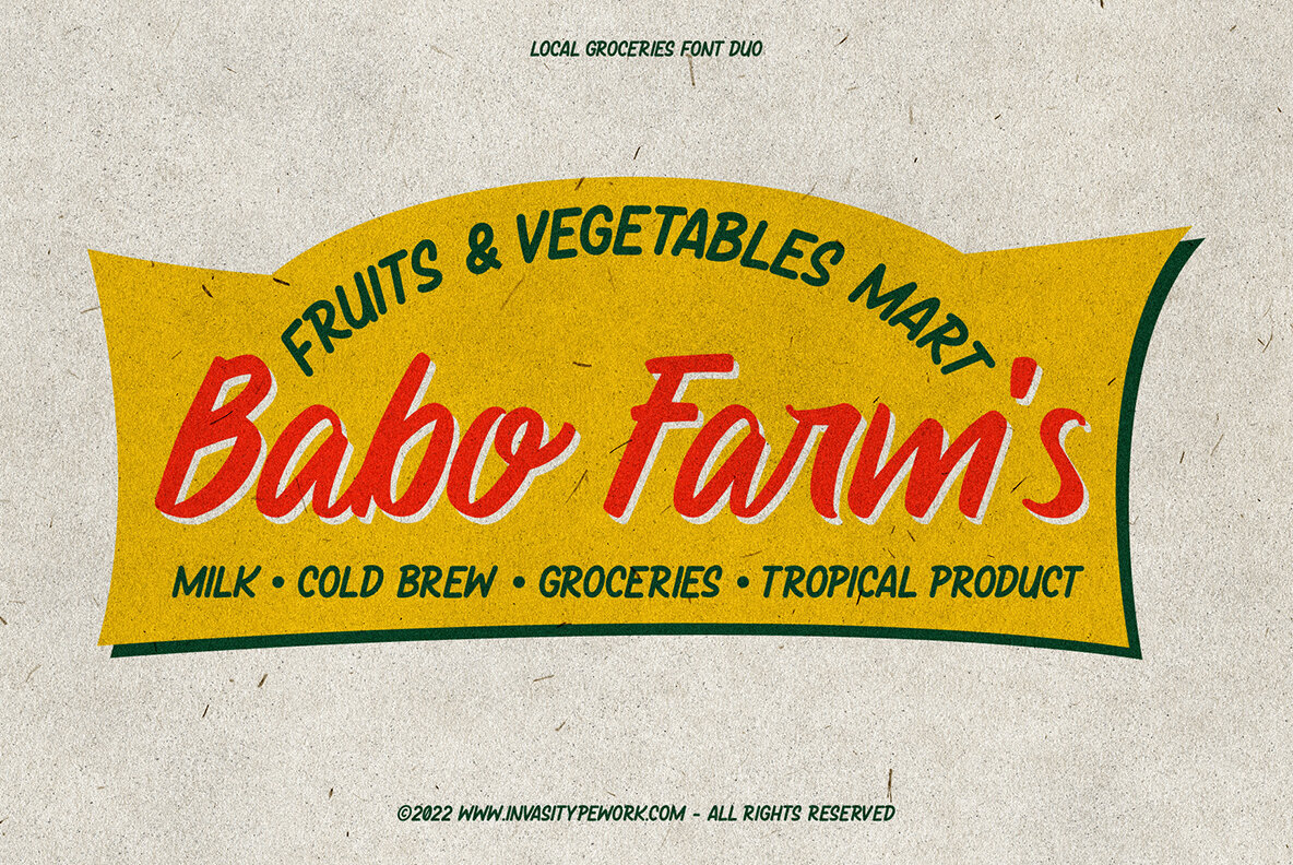 Local Groceries Font Duo 6