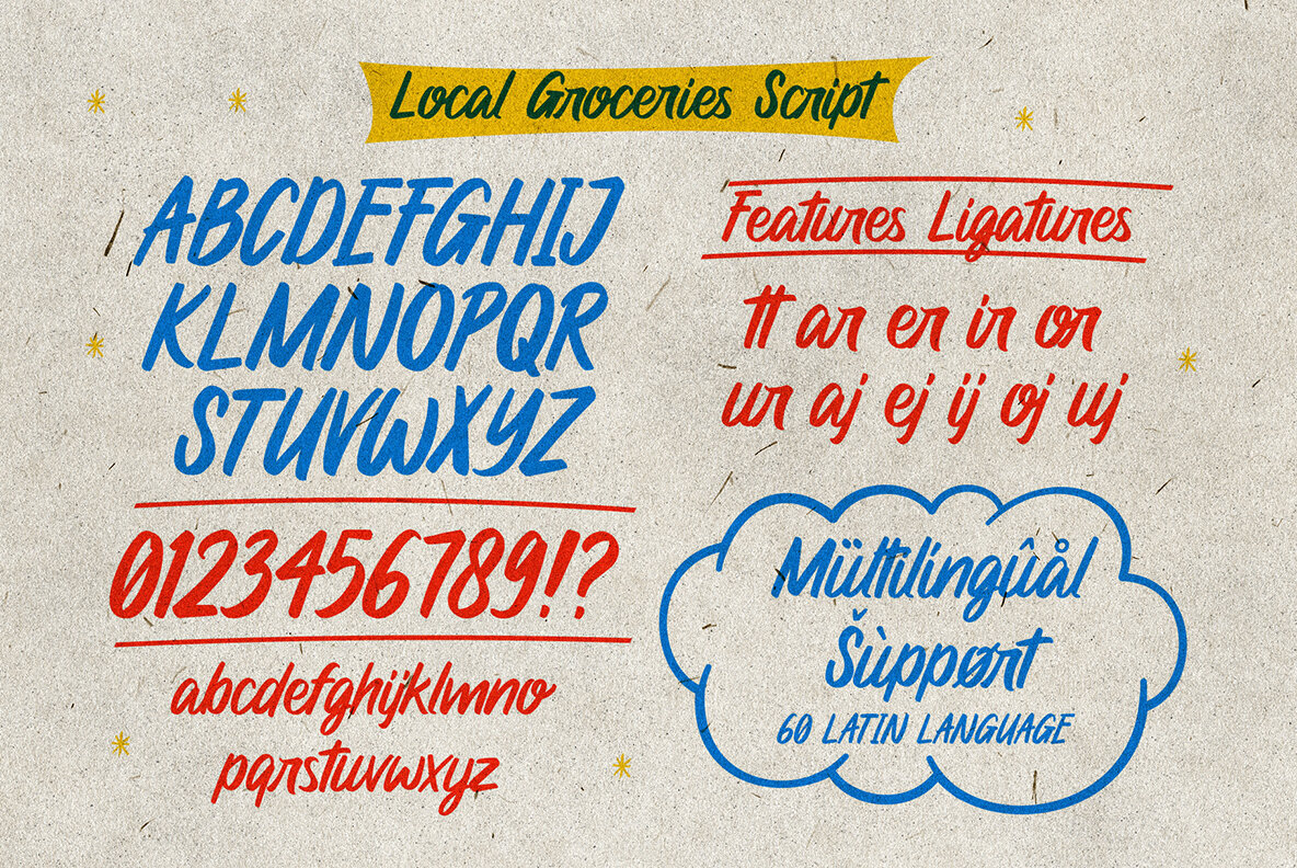 Local Groceries Font Duo 8