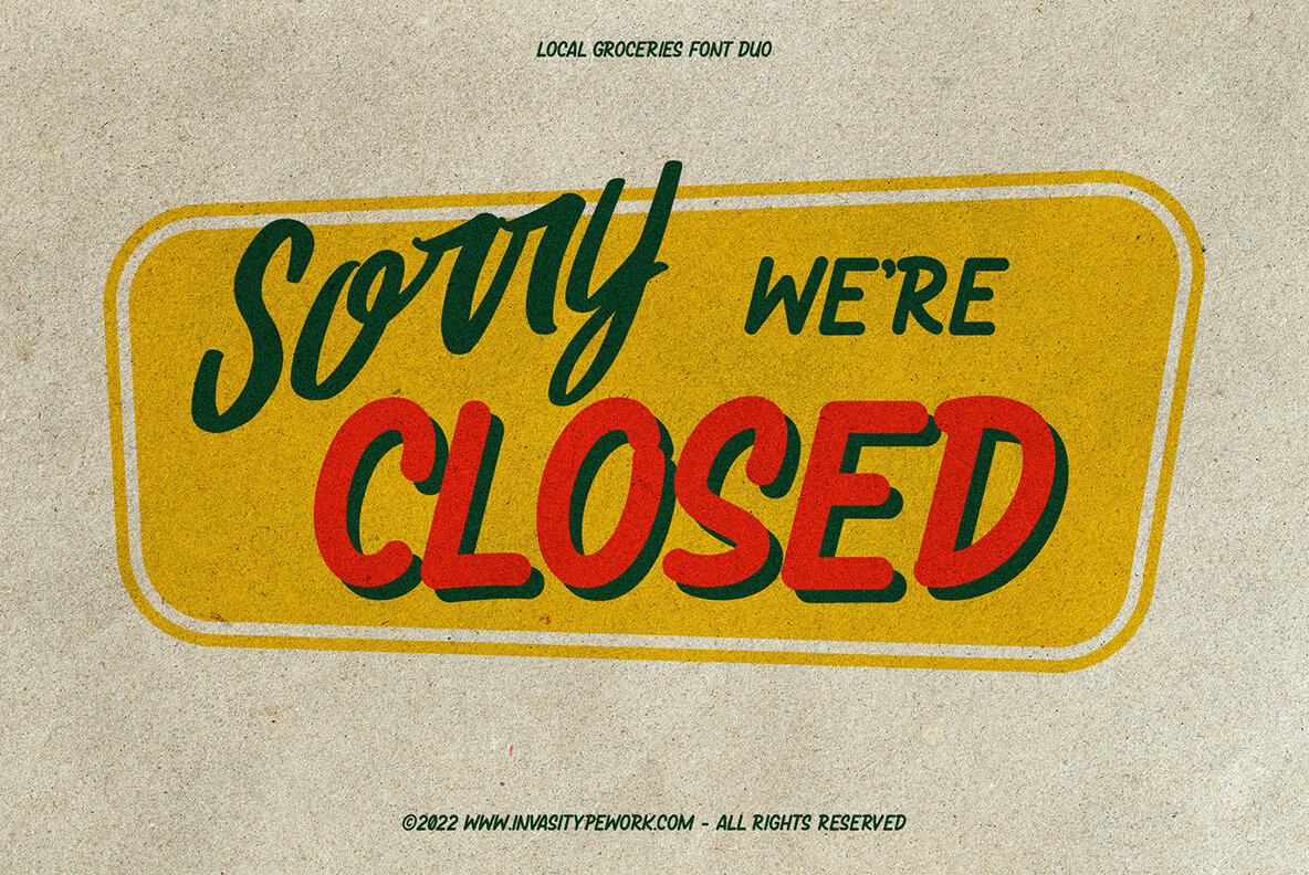 Local Groceries Font Duo 9