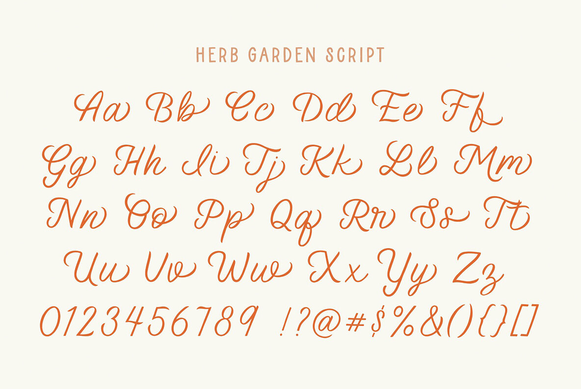 Herb Garden Font Trio 10