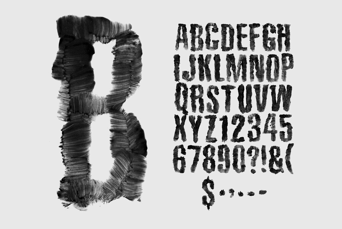 Black Brush SVG Font 2
