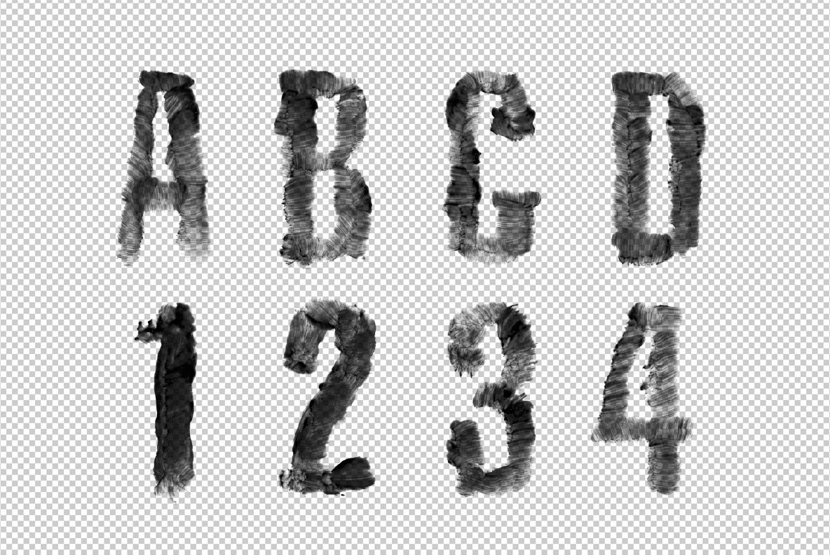 Black Brush SVG Font 9