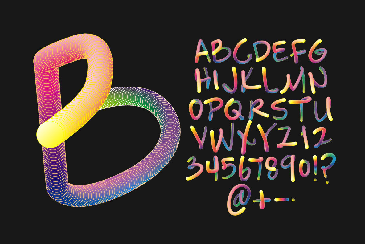 Rainbow SVG Font 2