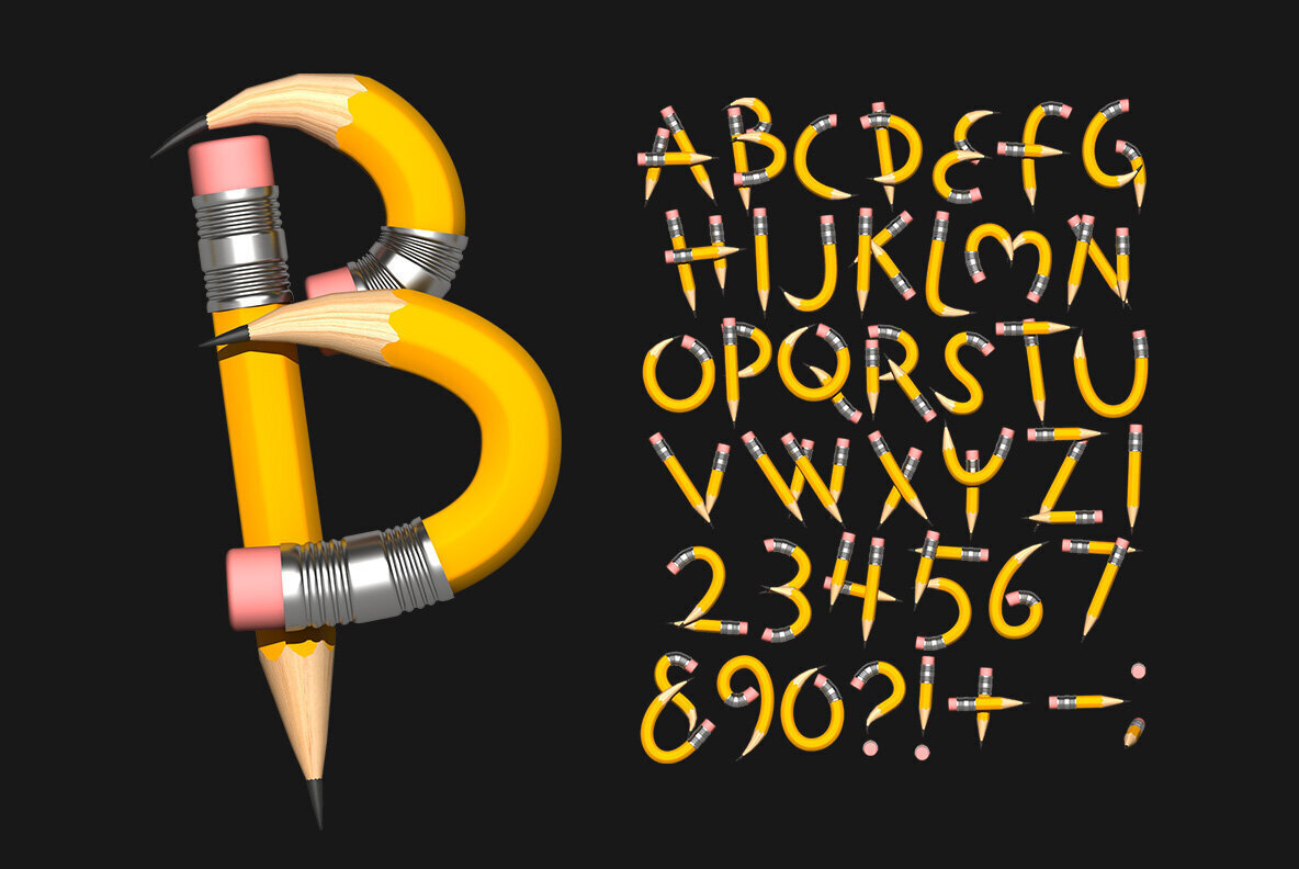 Pencil SVG Font 2