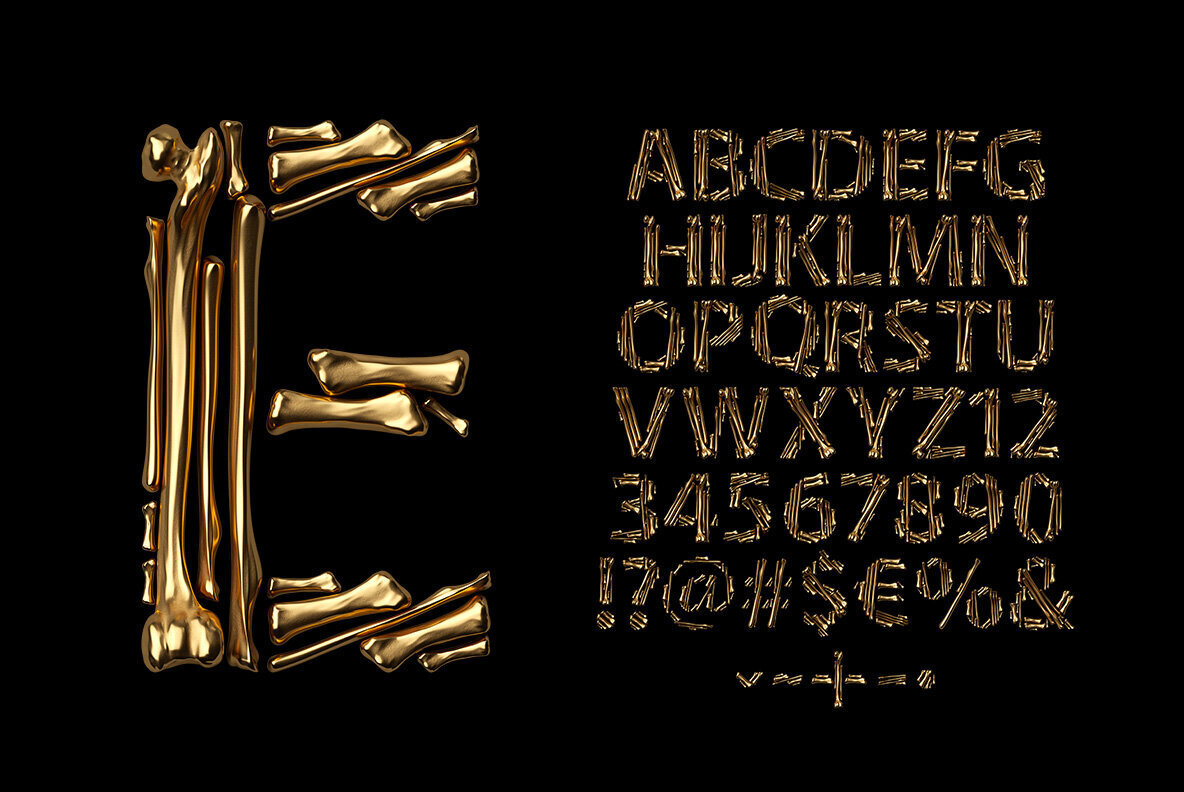 Golden Bones SVG Font 2