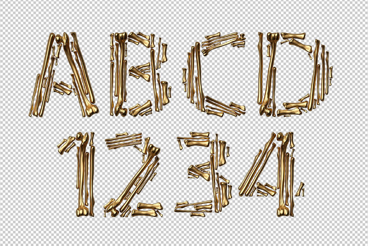 Golden Bones SVG Font 9