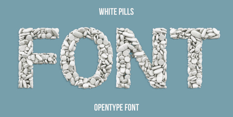 Pills White SVG Font