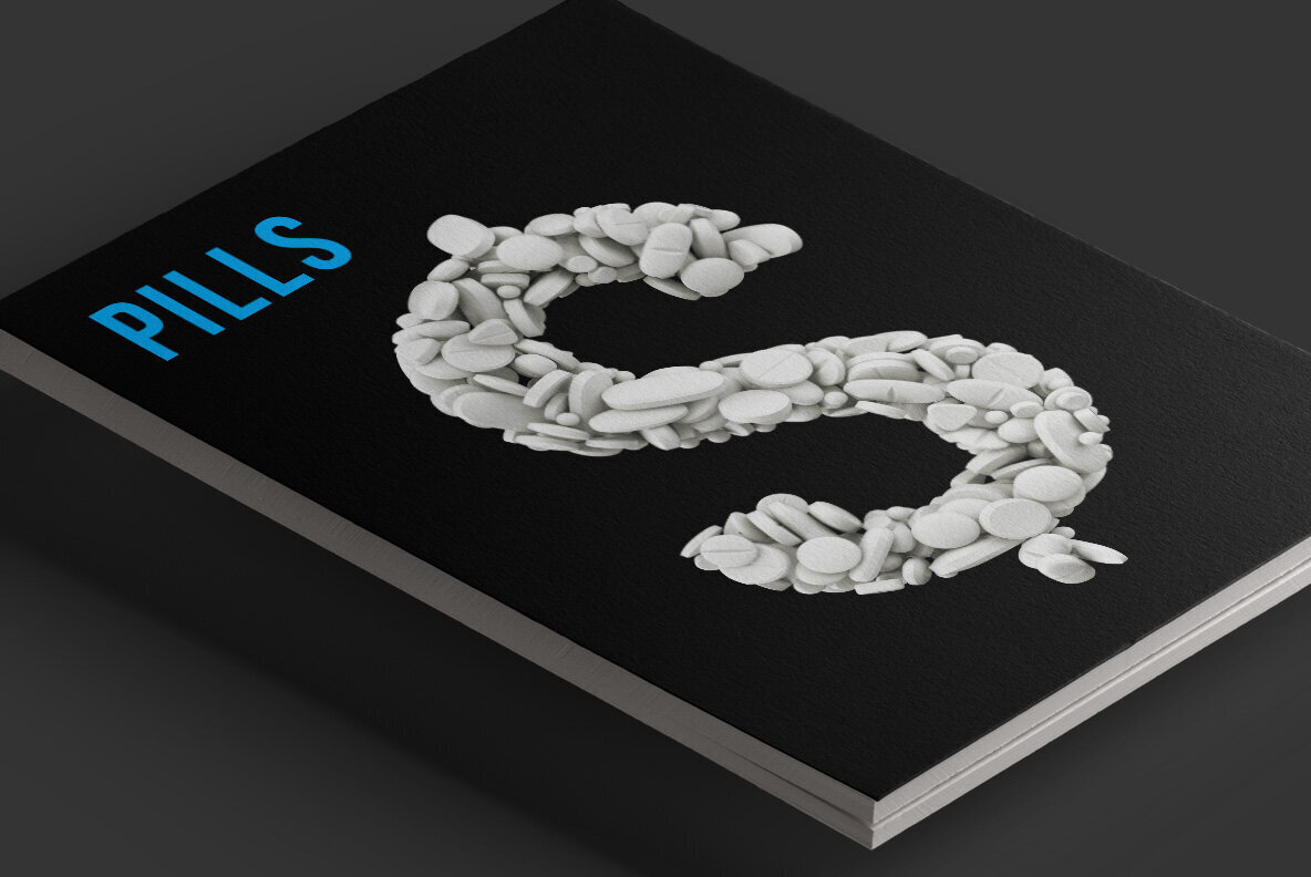 Pills White SVG Font 3