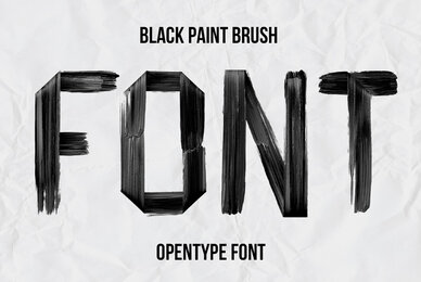 Black Paint Brush SVG Font