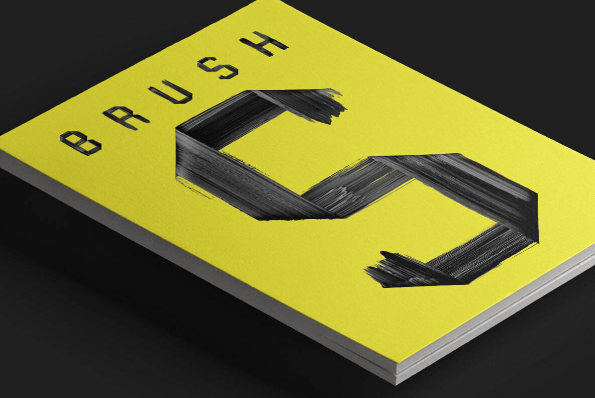 Black Paint Brush SVG Font 3