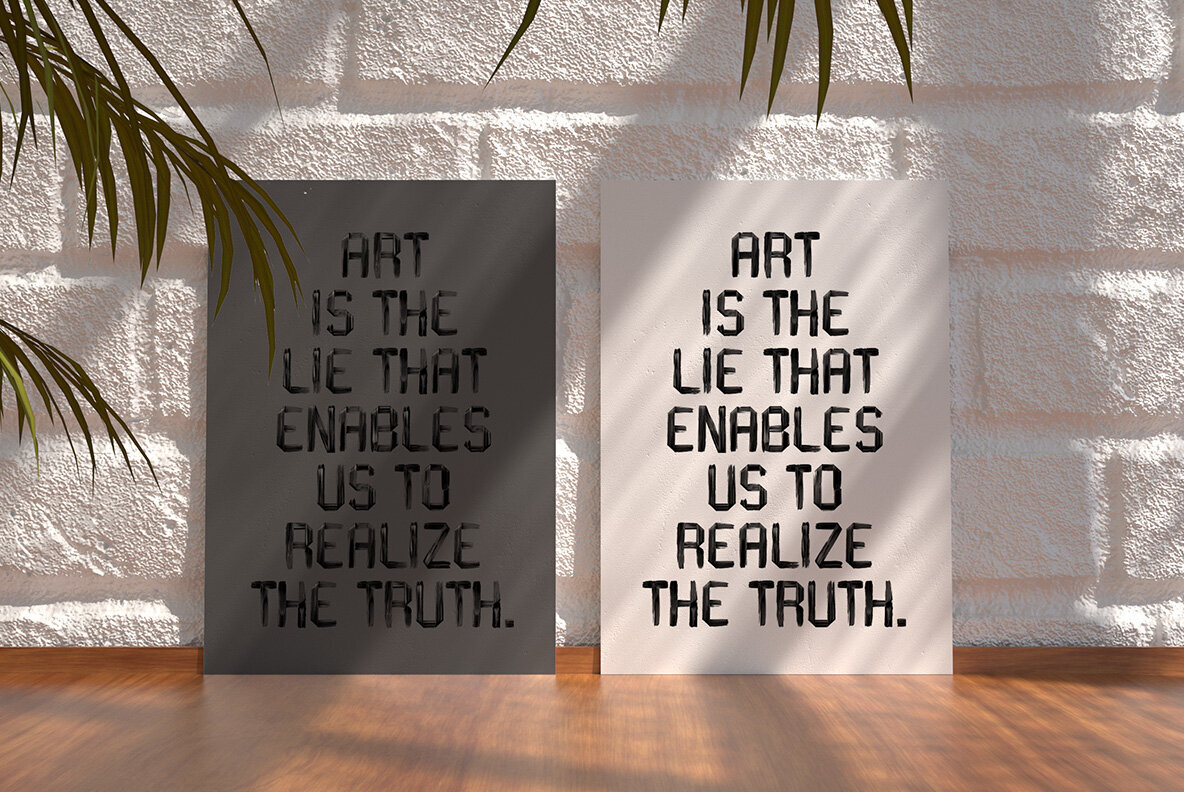 Black Paint Brush SVG Font 5