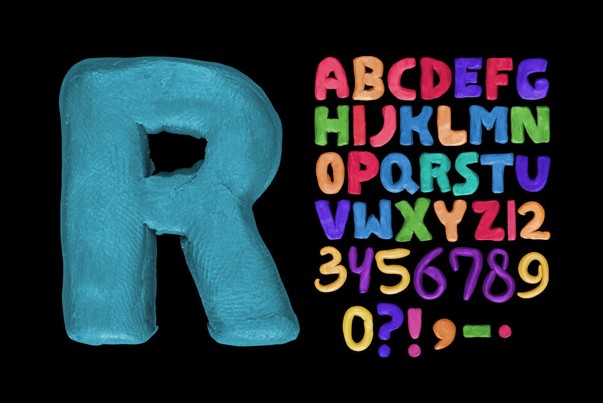 Color Plasticine SVG Font 2