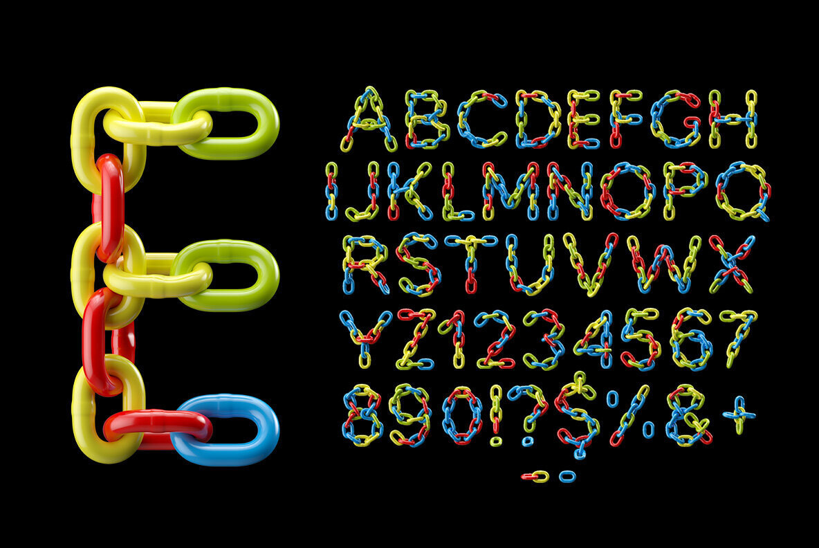 Colored Chain SVG Font 2
