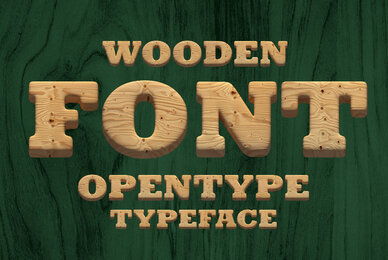Wooden SVG Font