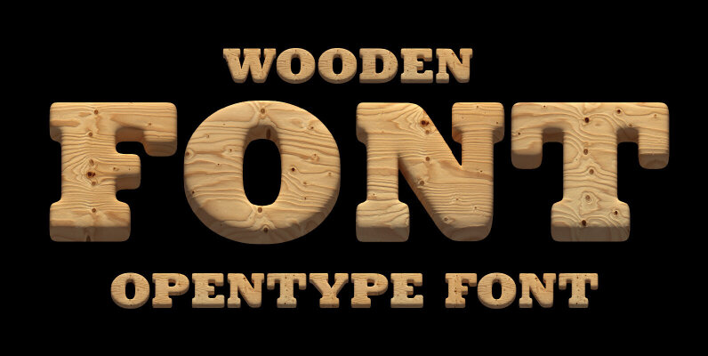 Wooden SVG Font