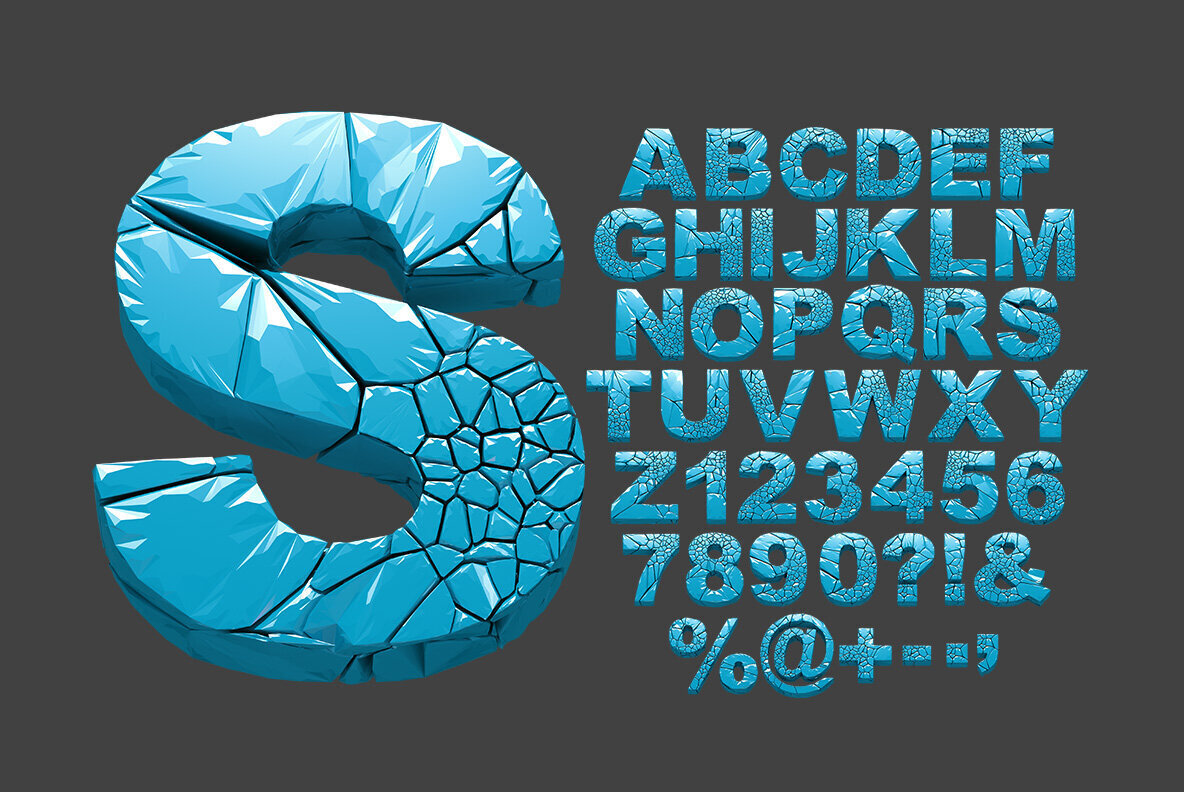 Hulk Icecrack SVG Font 2
