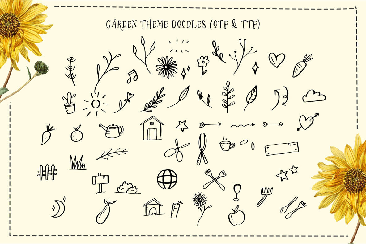 Pretty Garden Font Trio 3