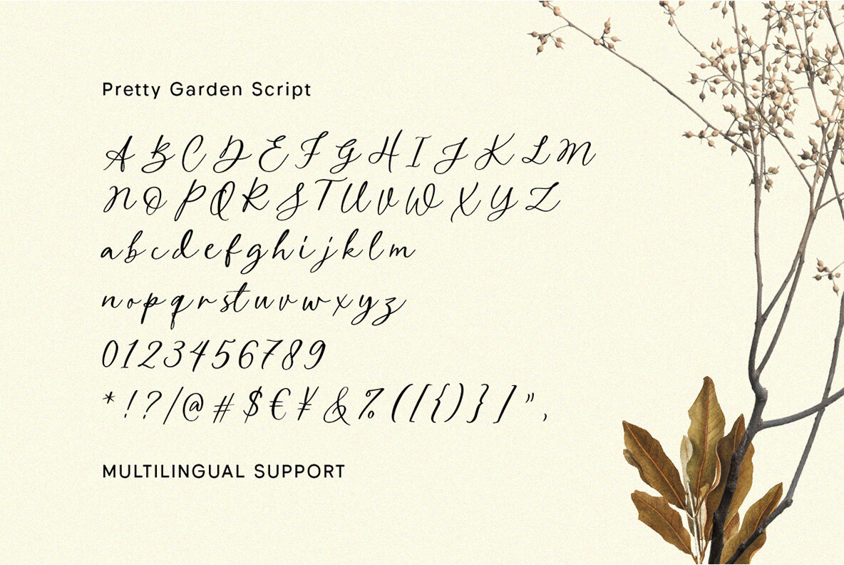 Pretty Garden Font Trio 8