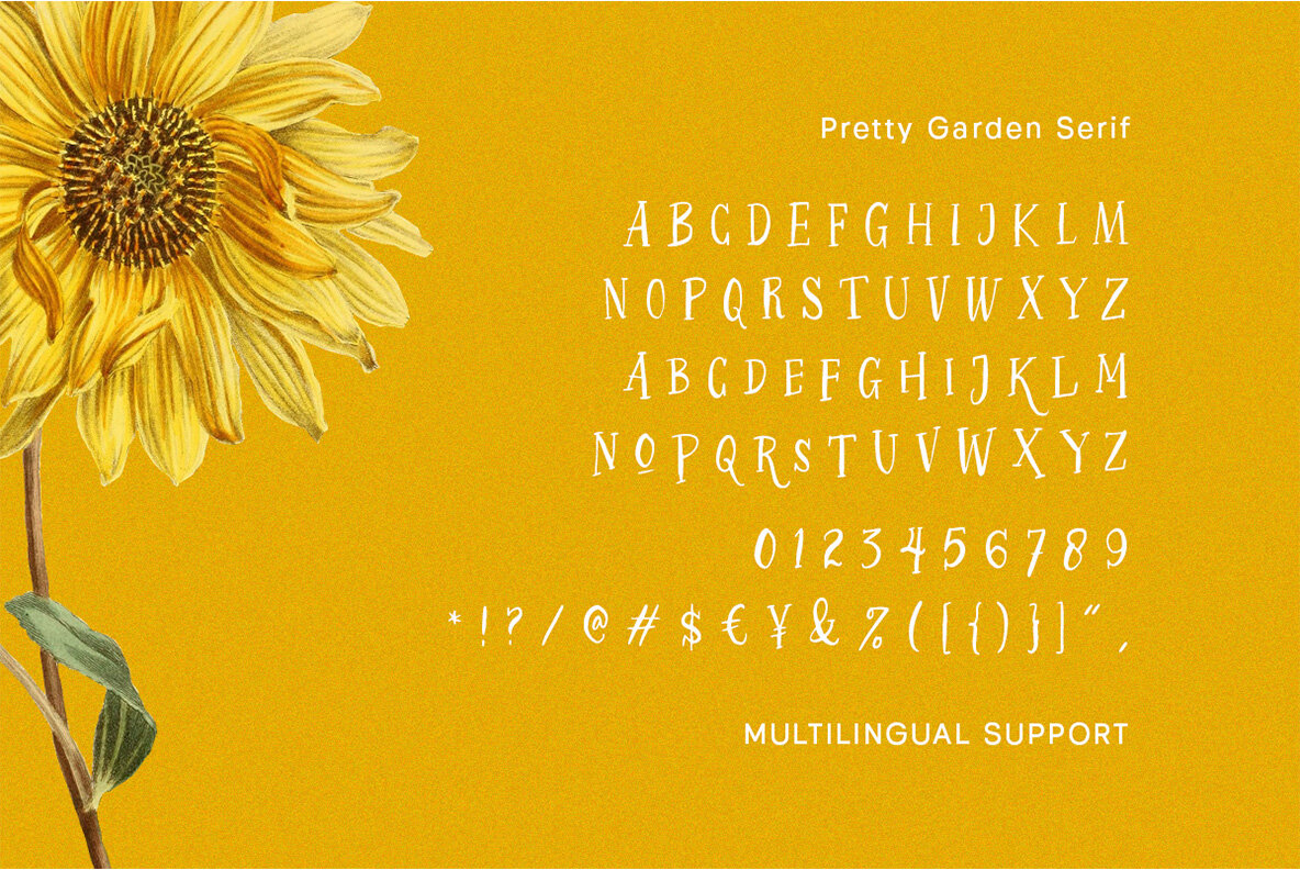Pretty Garden Font Trio 9