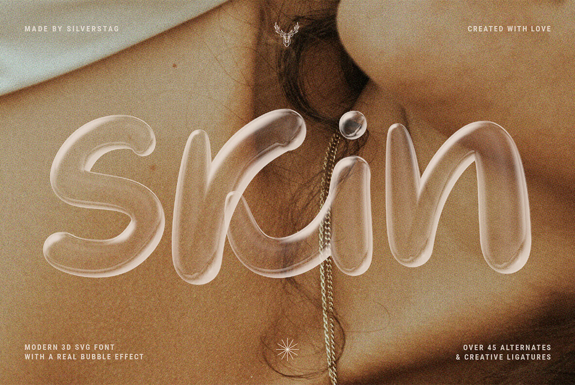 Youth Mojito   3D Bubbly Svg Font 3