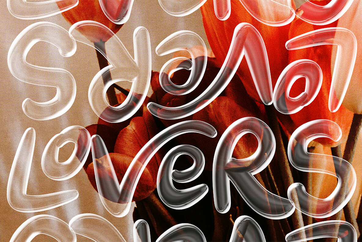 Youth Mojito   3D Bubbly Svg Font 6