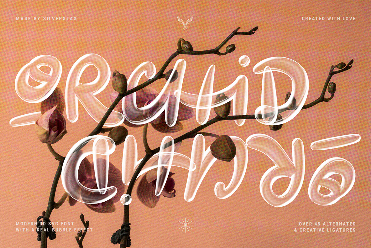 Youth Mojito   3D Bubbly Svg Font 7