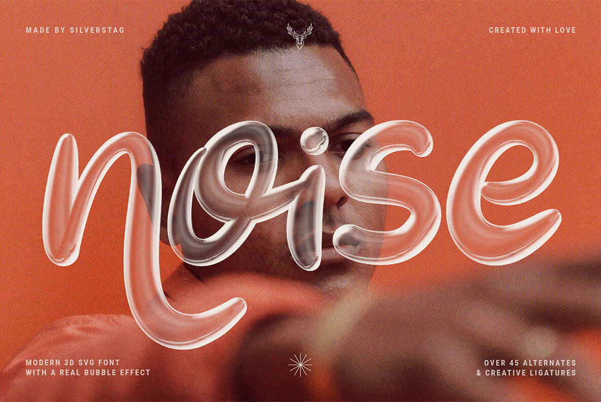 Youth Mojito   3D Bubbly Svg Font 8