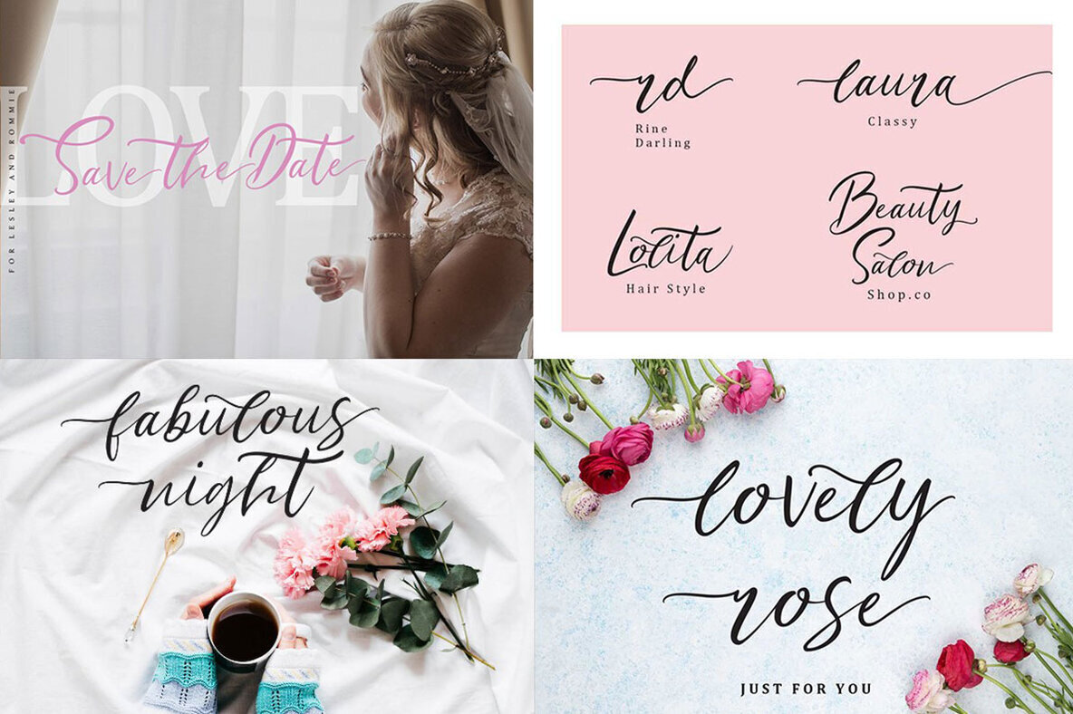 Beautiful Script Fonts Mini Bundle 3