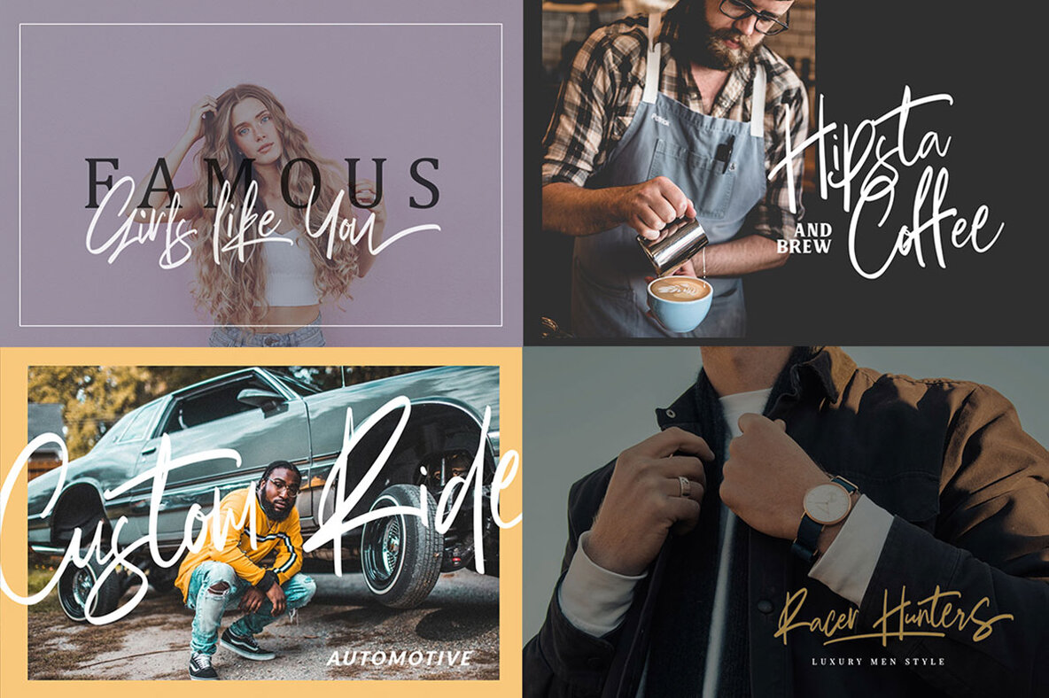 Beautiful Script Fonts Mini Bundle 9